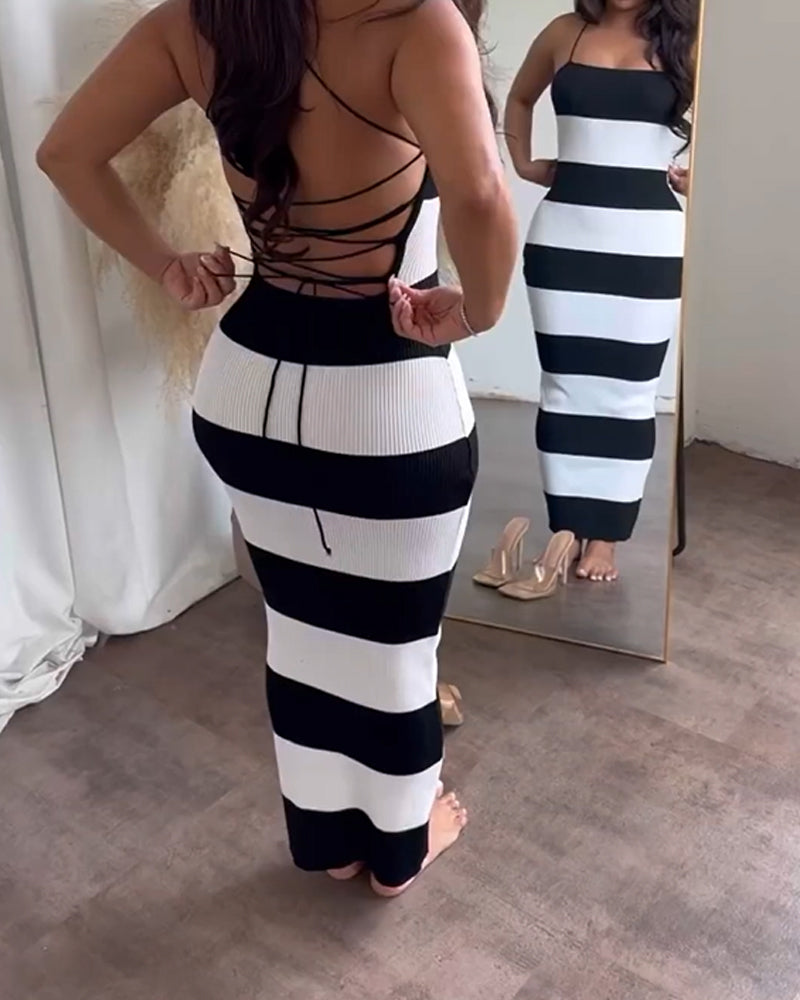 Randig ryggsäck Hip Jumpsuit