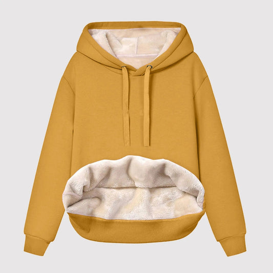 Alice - Mjuk och Varm Fleece Hoodie - Tröja